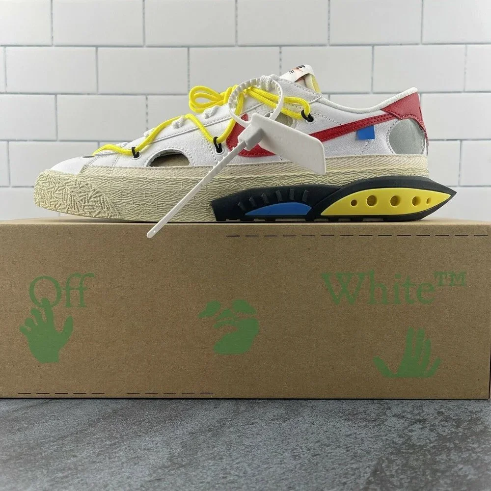 Nike Off White Blazer Low 77 Size‎ 11 Mens White University Red OW Collaboration
